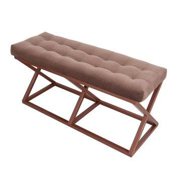 Evodeko Çektirme Bakır Kahve Bench Puf