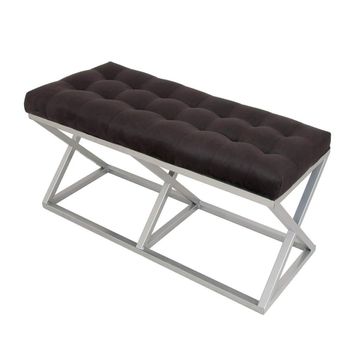 Evodeko Gri Siyah Bench Puf