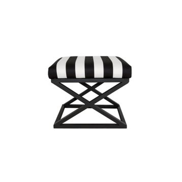 Evodeko Metal Ayaklı Zebra Puf