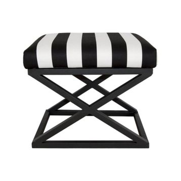 Evodeko Metal Ayaklı Zebra Puf