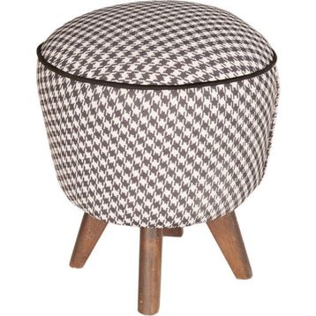 Evodeko Siyah Retro Puf