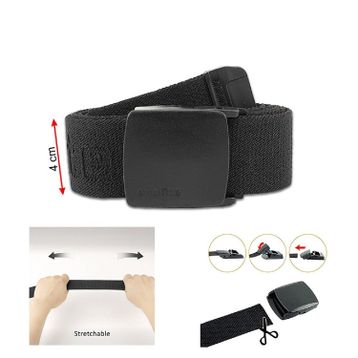 Evolite 4 cm Stretch Outdoor Taktik Siyah Kemer