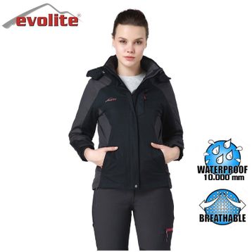 Evolite Diva Gri-Siyah Kadın 3in1 Mont