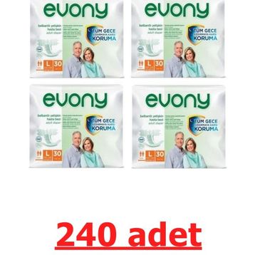 Evony 240 Adet Belbantlı Büyük Boy L Hasta Bezi