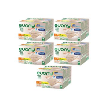 Evony 3 Katlı Yumuşak Elastik Kulaklı S/M 250 Adet Ten Rengi Maske