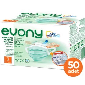 Evony 50 Adet 3 Katlı Cerrahi Maske