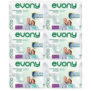 Evony 6x30 Adet Büyük Boy Yetişkin Bel Bantlı Hasta Bezi