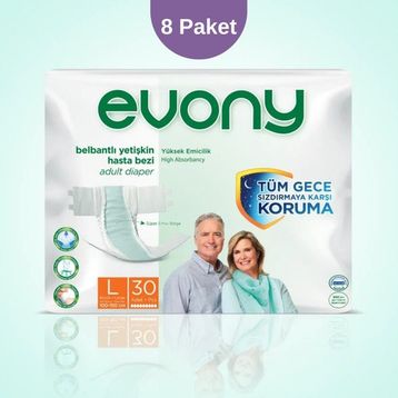 Evony Belbantlı L 8x30 Adet Hasta Bezi