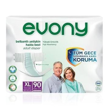 Evony Belbantlı XL 90 Adet Hasta Bezi