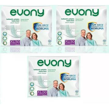 Evony Belbantlı XL 90 Adet Hasta Bezi