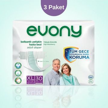 Evony Belbantlı XL 90 Adet Hasta Bezi