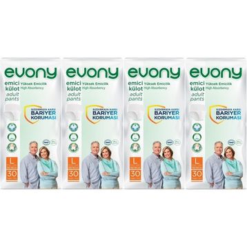 Evony Emici Külot L Büyük Boy 120 Adet Yetişkin Hasta Bezi
