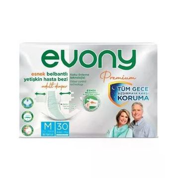 Evony Premium Belbantlı Medium M 30'lu Hasta Bezi