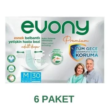 Evony Premium Belbantlı Yetişkin M 30'lu Hasta Bezi