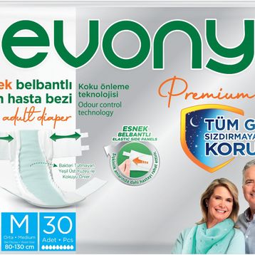 Evony Premium Belbantlı Yetişkin M 30'lu Hasta Bezi