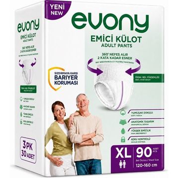 Evony XL Külot 90 Adet Yetişkin Bezi