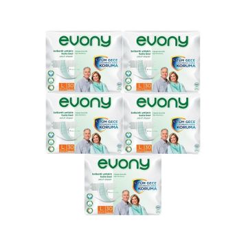Evony Yetişkin Bel Bantlı Tekstil Yüzey L-Büyük Boy 150 Adet Hasta Bezi
