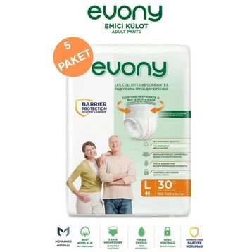 Evony Yetişkin Emici Külot L Büyük Boy 150 Adet Hasta Bezi