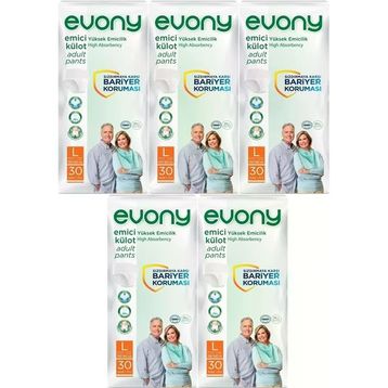 Evony Yetişkin Emici Külot L Büyük Boy 150 Adet Hasta Bezi
