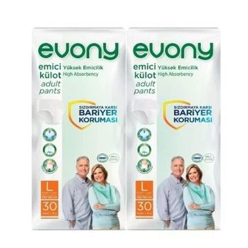 Evony Yetişkin Emici Külot L-Büyük Boy 60 Adet Hasta Bezi