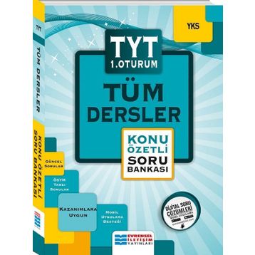 Evrensel İletişim Yayınları TYT Tüm Dersler Konu Özetli Çözümlü Soru Bankası 1.Oturum