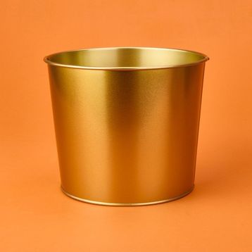 Evstyle 22x18 cm Gold Paslanmaz Saksı