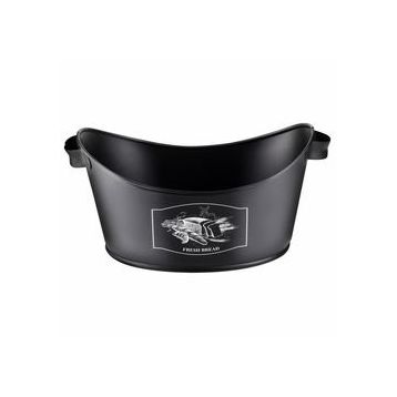 Evstyle Siyah Metal Kayık Ekmeklik