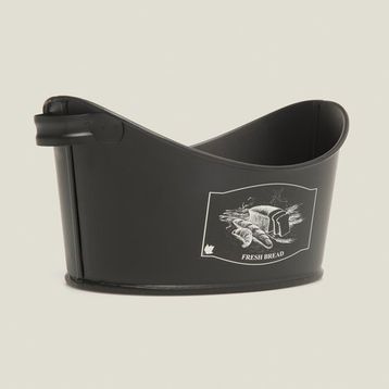 Evstyle Siyah Metal Kayık Ekmeklik