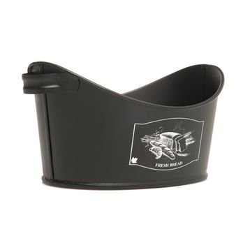 Evstyle Siyah Metal Kayık Ekmeklik