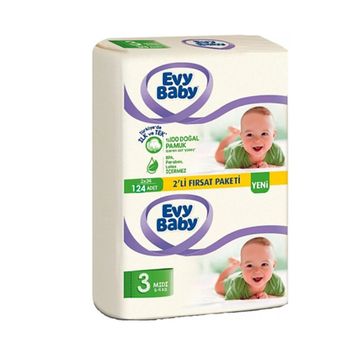 Evy Baby No:3 Midi 124 Adet Bebek Bezi