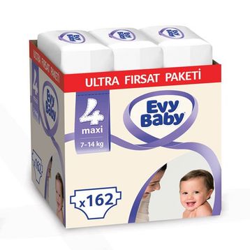 Evy Baby No:4 Maxi 162 Adet Bebek Bezi