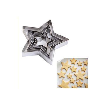 EW's Kitchenware Metal Yıldız 5 Parça Kurabiye Kalıbı