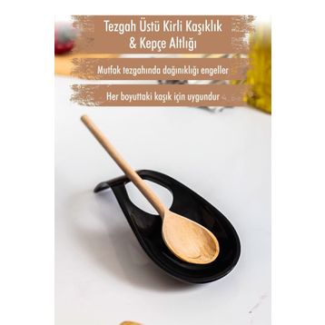 EWS Siyah Akrilik Tezgah Üstü Kirli Kaşıklık