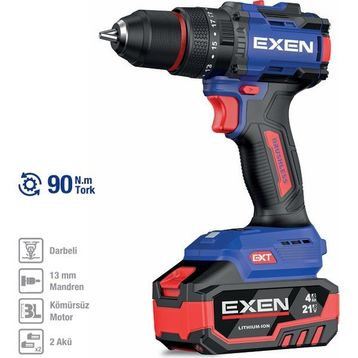 Exen En 294 DS 2x4 Ah Akülü Darbeli Matkap