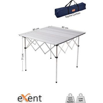 Exent Katlanır Çantalı Kamp Masası