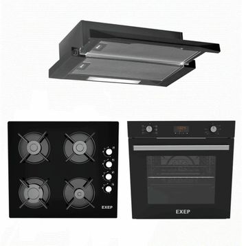 Exep E5E-EO230-EF260 3'lü Siyah Ankastre Set
