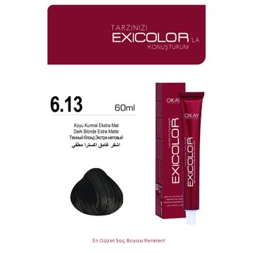 Exicolor 6.13 Koyu Kumral 60 ml Extra Mat Tüp Saç Boyası