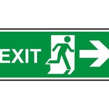 Exit Sağ Acil Çıkış Levhası