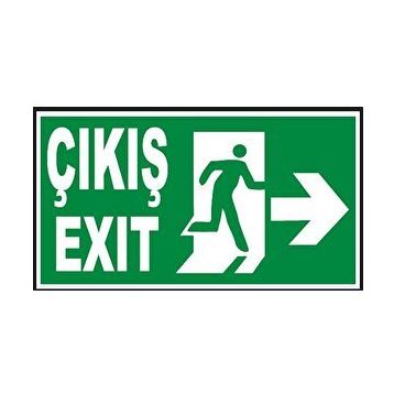 Exit Sağ Acil Çıkış Levhası
