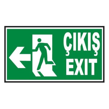 Exit Sol Acil Çıkış Levhası