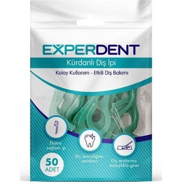 Experdent Kürdanlı 50 Adet Diş İpi
