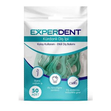 Experdent Kürdanlı 50 Adet Diş İpi