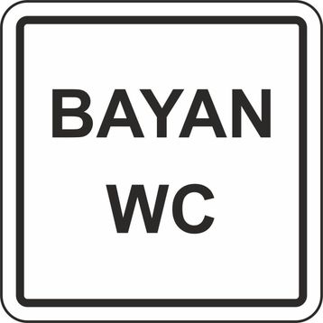 Extra Fix 12x12 cm Pvc Bayan Wc Uyarı Levhası