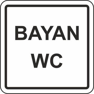 Extra Fix 12x12 cm Pvc Bayan Wc Uyarı Levhası