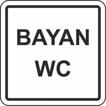 Extra Fix 12x12 cm Pvc Bayan Wc Uyarı Levhası