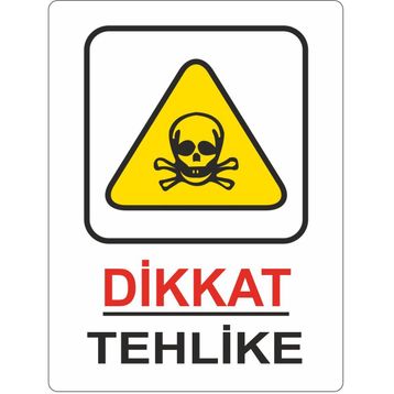 Extra Fix 16x24 cm Pvc Dikkat Tehlike Uyarı Levhası