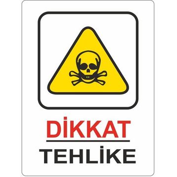 Extra Fix 16x24 cm Pvc Dikkat Tehlike Uyarı Levhası