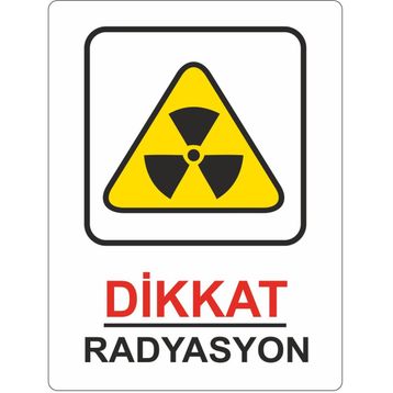 Extra Fix 25x35 cm Pvc Dikkat Radyasyon Uyarı Levhası