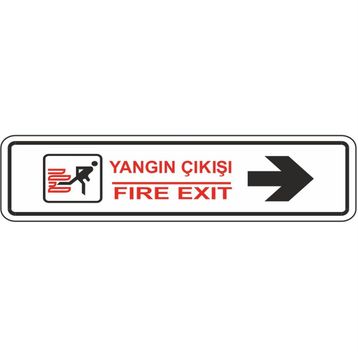 Extra Fix 7x24 cm Pvc Sağ Yangın Çıkışı Levhası