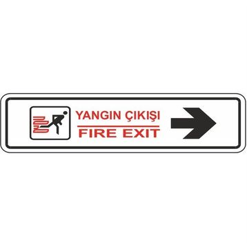 Extra Fix 7x24 cm Pvc Sağ Yangın Çıkışı Levhası